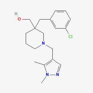 {3-(3-chlorobenzyl)-1-[(1,5-dimethyl-1H-pyrazol-4-yl)methyl]-3-piperidinyl}methanol