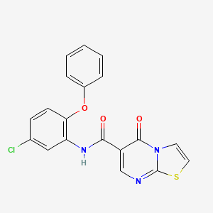 molecular formula C19H12ClN3O3S B4816805 N-(5-chloro-2-phenoxyphenyl)-5-oxo-5H-[1,3]thiazolo[3,2-a]pyrimidine-6-carboxamide 