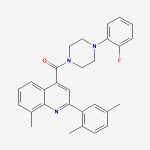 2-(2,5-dimethylphenyl)-4-{[4-(2-fluorophenyl)-1-piperazinyl]carbonyl}-8-methylquinoline