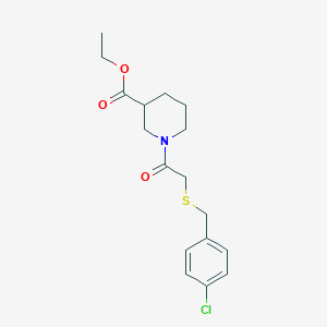 molecular formula C17H22ClNO3S B4816833 ethyl 1-{[(4-chlorobenzyl)thio]acetyl}-3-piperidinecarboxylate 