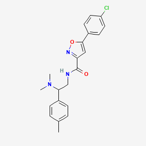 5-(4-chlorophenyl)-N-[2-(dimethylamino)-2-(4-methylphenyl)ethyl]-3-isoxazolecarboxamide