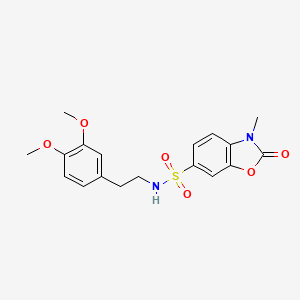 N-[2-(3,4-dimethoxyphenyl)ethyl]-3-methyl-2-oxo-2,3-dihydro-1,3-benzoxazole-6-sulfonamide