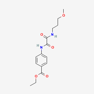 molecular formula C15H20N2O5 B4816877 ethyl 4-{[[(3-methoxypropyl)amino](oxo)acetyl]amino}benzoate 