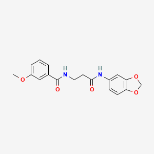 molecular formula C18H18N2O5 B4816880 N-[3-(1,3-benzodioxol-5-ylamino)-3-oxopropyl]-3-methoxybenzamide 