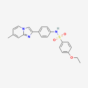 4-ethoxy-N-[4-(7-methylimidazo[1,2-a]pyridin-2-yl)phenyl]benzenesulfonamide