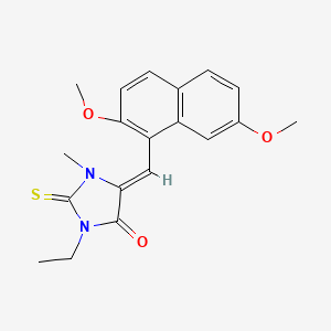 5-[(2,7-dimethoxy-1-naphthyl)methylene]-3-ethyl-1-methyl-2-thioxo-4-imidazolidinone