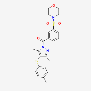 4-{[3-({3,5-dimethyl-4-[(4-methylphenyl)thio]-1H-pyrazol-1-yl}carbonyl)phenyl]sulfonyl}morpholine