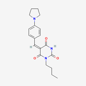 1-butyl-5-[4-(1-pyrrolidinyl)benzylidene]-2,4,6(1H,3H,5H)-pyrimidinetrione