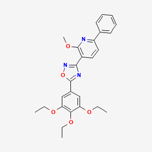 2-methoxy-6-phenyl-3-[5-(3,4,5-triethoxyphenyl)-1,2,4-oxadiazol-3-yl]pyridine