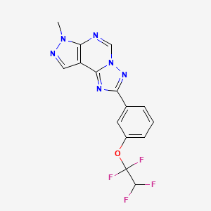 7-methyl-2-[3-(1,1,2,2-tetrafluoroethoxy)phenyl]-7H-pyrazolo[4,3-e][1,2,4]triazolo[1,5-c]pyrimidine