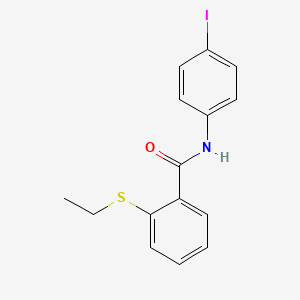 molecular formula C15H14INOS B4817010 2-(ethylthio)-N-(4-iodophenyl)benzamide 