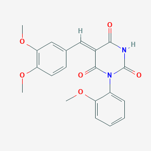 5-(3,4-dimethoxybenzylidene)-1-(2-methoxyphenyl)-2,4,6(1H,3H,5H)-pyrimidinetrione