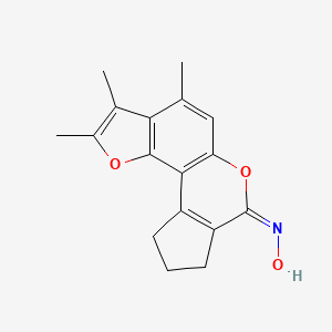 2,3,4-trimethyl-9,10-dihydrocyclopenta[c]furo[2,3-f]chromen-7(8H)-one oxime