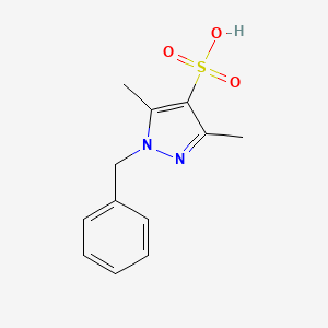 molecular formula C12H14N2O3S B4817030 1-benzyl-3,5-dimethyl-1H-pyrazole-4-sulfonic acid 