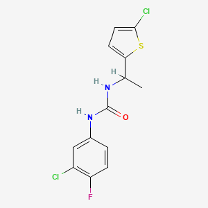 N-(3-chloro-4-fluorophenyl)-N'-[1-(5-chloro-2-thienyl)ethyl]urea