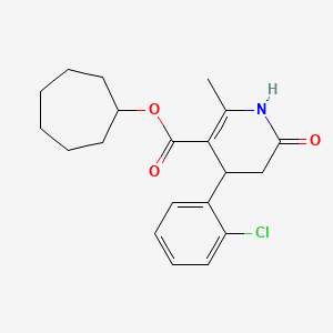 cycloheptyl 4-(2-chlorophenyl)-2-methyl-6-oxo-1,4,5,6-tetrahydro-3-pyridinecarboxylate