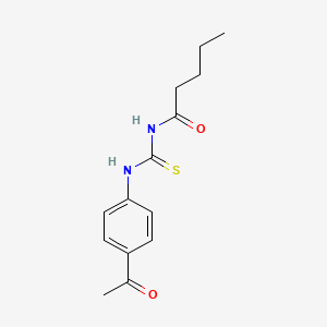 N-{[(4-acetylphenyl)amino]carbonothioyl}pentanamide