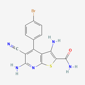 3,6-diamino-4-(4-bromophenyl)-5-cyanothieno[2,3-b]pyridine-2-carboxamide