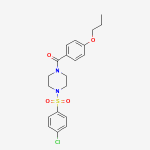 1-[(4-chlorophenyl)sulfonyl]-4-(4-propoxybenzoyl)piperazine