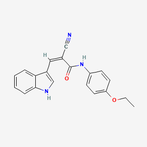 2-cyano-N-(4-ethoxyphenyl)-3-(1H-indol-3-yl)acrylamide