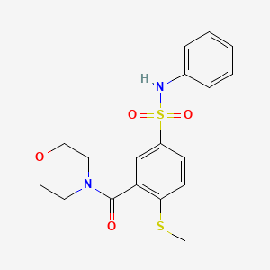 4-(methylthio)-3-(4-morpholinylcarbonyl)-N-phenylbenzenesulfonamide