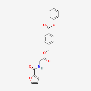 molecular formula C21H17NO6 B4817134 phenyl 4-{[(N-2-furoylglycyl)oxy]methyl}benzoate 