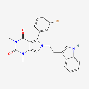 5-(3-bromophenyl)-6-[2-(1H-indol-3-yl)ethyl]-1,3-dimethyl-1H-pyrrolo[3,4-d]pyrimidine-2,4(3H,6H)-dione