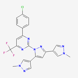 1'-[4-(4-chlorophenyl)-6-(trifluoromethyl)-2-pyrimidinyl]-1,1''-dimethyl-1H,1'H,1''H-4,3':5',4''-terpyrazole