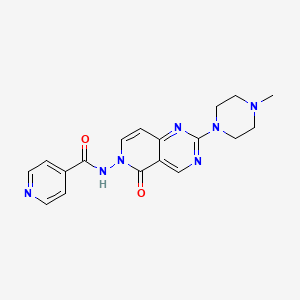 molecular formula C18H19N7O2 B4817189 N-[2-(4-methyl-1-piperazinyl)-5-oxopyrido[4,3-d]pyrimidin-6(5H)-yl]isonicotinamide 