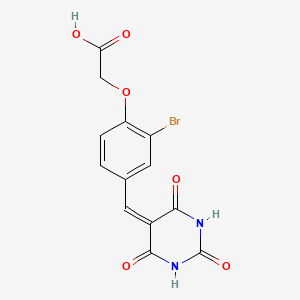 molecular formula C13H9BrN2O6 B4817211 {2-bromo-4-[(2,4,6-trioxotetrahydro-5(2H)-pyrimidinylidene)methyl]phenoxy}acetic acid 