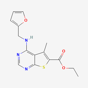 ethyl 4-[(2-furylmethyl)amino]-5-methylthieno[2,3-d]pyrimidine-6-carboxylate