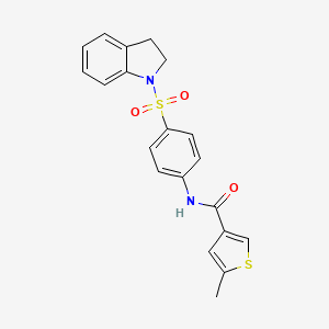 N-[4-(2,3-dihydro-1H-indol-1-ylsulfonyl)phenyl]-5-methyl-3-thiophenecarboxamide