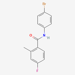 molecular formula C14H11BrFNO B4817263 N-(4-bromophenyl)-4-fluoro-2-methylbenzamide 