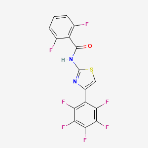 2,6-difluoro-N-[4-(pentafluorophenyl)-1,3-thiazol-2-yl]benzamide