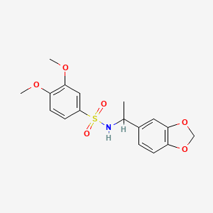 N-[1-(1,3-benzodioxol-5-yl)ethyl]-3,4-dimethoxybenzenesulfonamide