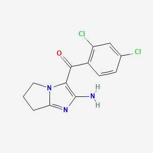 molecular formula C13H11Cl2N3O B4817313 3-(2,4-DICHLOROBENZOYL)-5H,6H,7H-PYRROLO[1,2-A]IMIDAZOL-2-AMINE 