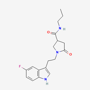 1-[2-(5-fluoro-1H-indol-3-yl)ethyl]-5-oxo-N-propylpyrrolidine-3-carboxamide