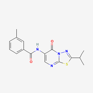 3-methyl-N-[5-oxo-2-(propan-2-yl)-5H-[1,3,4]thiadiazolo[3,2-a]pyrimidin-6-yl]benzamide