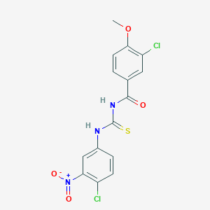 3-chloro-N-{[(4-chloro-3-nitrophenyl)amino]carbonothioyl}-4-methoxybenzamide