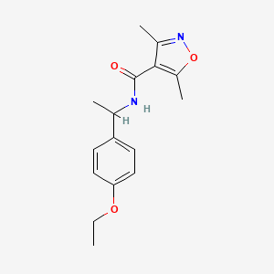 molecular formula C16H20N2O3 B4817338 N-[1-(4-ethoxyphenyl)ethyl]-3,5-dimethyl-4-isoxazolecarboxamide CAS No. 925058-78-2