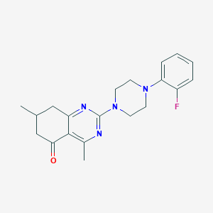 2-[4-(2-fluorophenyl)-1-piperazinyl]-4,7-dimethyl-7,8-dihydro-5(6H)-quinazolinone