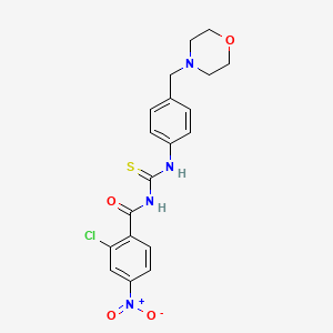 2-chloro-N-({[4-(4-morpholinylmethyl)phenyl]amino}carbonothioyl)-4-nitrobenzamide