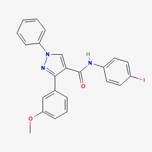 N-(4-iodophenyl)-3-(3-methoxyphenyl)-1-phenylpyrazole-4-carboxamide