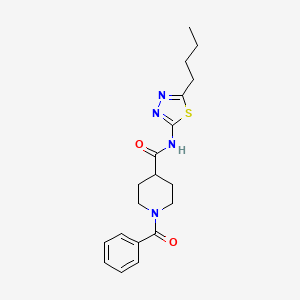 1-benzoyl-N-(5-butyl-1,3,4-thiadiazol-2-yl)-4-piperidinecarboxamide