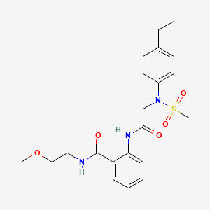 2-{[N-(4-ethylphenyl)-N-(methylsulfonyl)glycyl]amino}-N-(2-methoxyethyl)benzamide