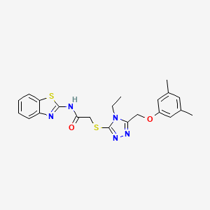 N-1,3-benzothiazol-2-yl-2-({5-[(3,5-dimethylphenoxy)methyl]-4-ethyl-4H-1,2,4-triazol-3-yl}thio)acetamide