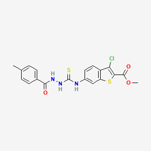 methyl 3-chloro-6-({[2-(4-methylbenzoyl)hydrazino]carbonothioyl}amino)-1-benzothiophene-2-carboxylate