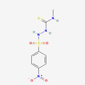 molecular formula C8H10N4O4S2 B4817612 N-methyl-2-[(4-nitrophenyl)sulfonyl]hydrazinecarbothioamide 