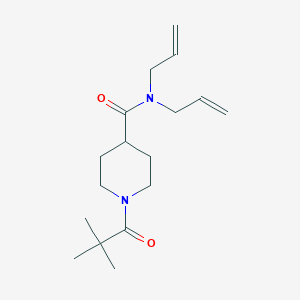N,N-diallyl-1-(2,2-dimethylpropanoyl)-4-piperidinecarboxamide