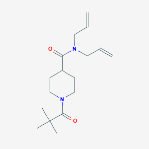 molecular formula C17H28N2O2 B4817618 N,N-diallyl-1-(2,2-dimethylpropanoyl)-4-piperidinecarboxamide 